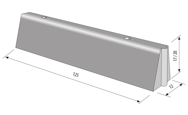 Bugschwelle mit schr&auml;ger Seitenfl&auml;che